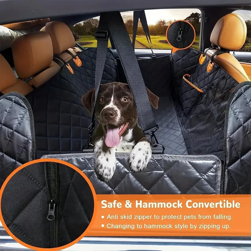 Premium Waterproof Car Seat Cover for Dogs — Scratch-Resistant, Non-Slip & Easy-Clean Hammock Design