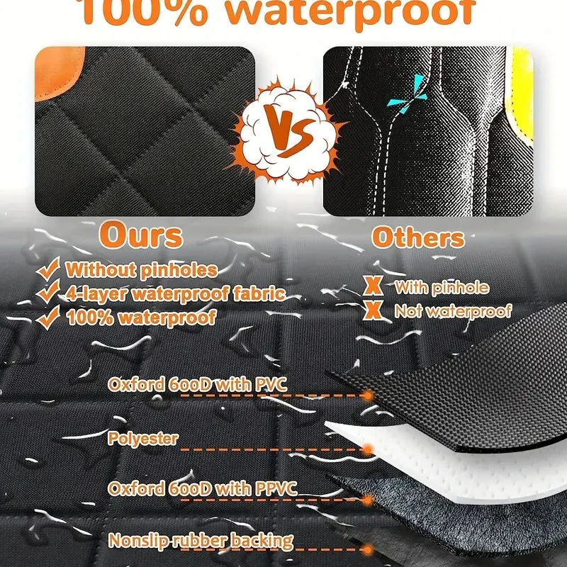 Premium Waterproof Car Seat Cover for Dogs — Scratch-Resistant, Non-Slip & Easy-Clean Hammock Design