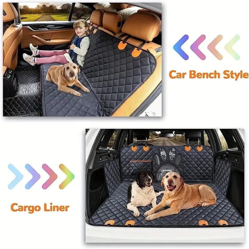 Premium Waterproof Car Seat Cover for Dogs — Scratch-Resistant, Non-Slip & Easy-Clean Hammock Design