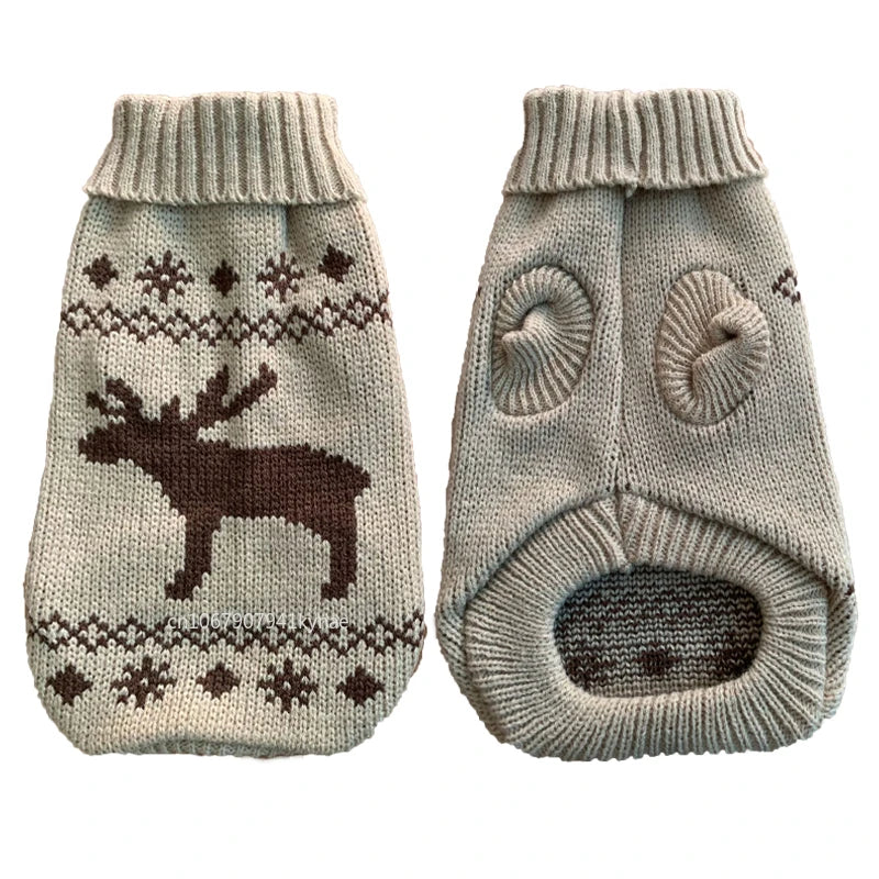 Knitted Winter Dog Sweater – Cozy Pullover for Small & Medium Breeds