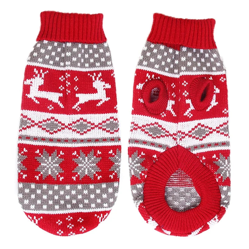 Knitted Winter Dog Sweater – Cozy Pullover for Small & Medium Breeds