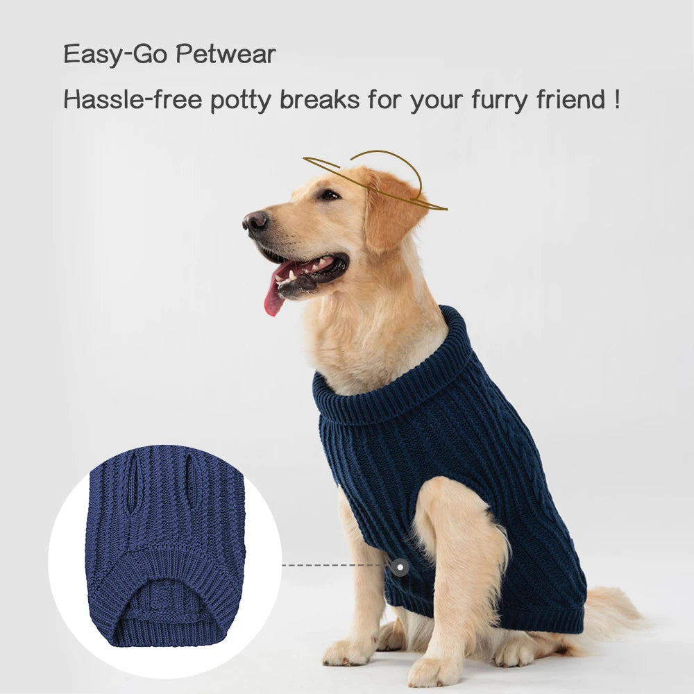 Cozy Knitted Pet Sweater for Winter - Keep Your Dog Warm and Stylish