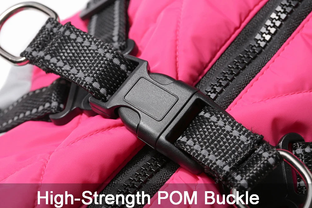 All-Weather Dog Jacket with Built-In Harness β Waterproof & Windproof Winter Coat