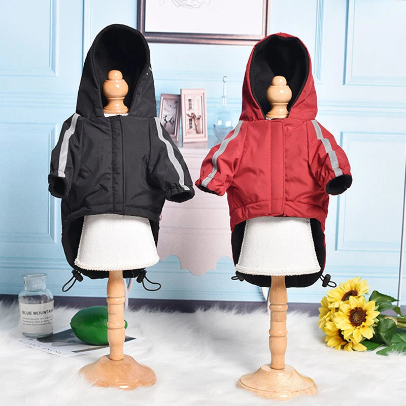 Reflective Waterproof Dog Coat – Hooded Winter Jacket for Small Breeds