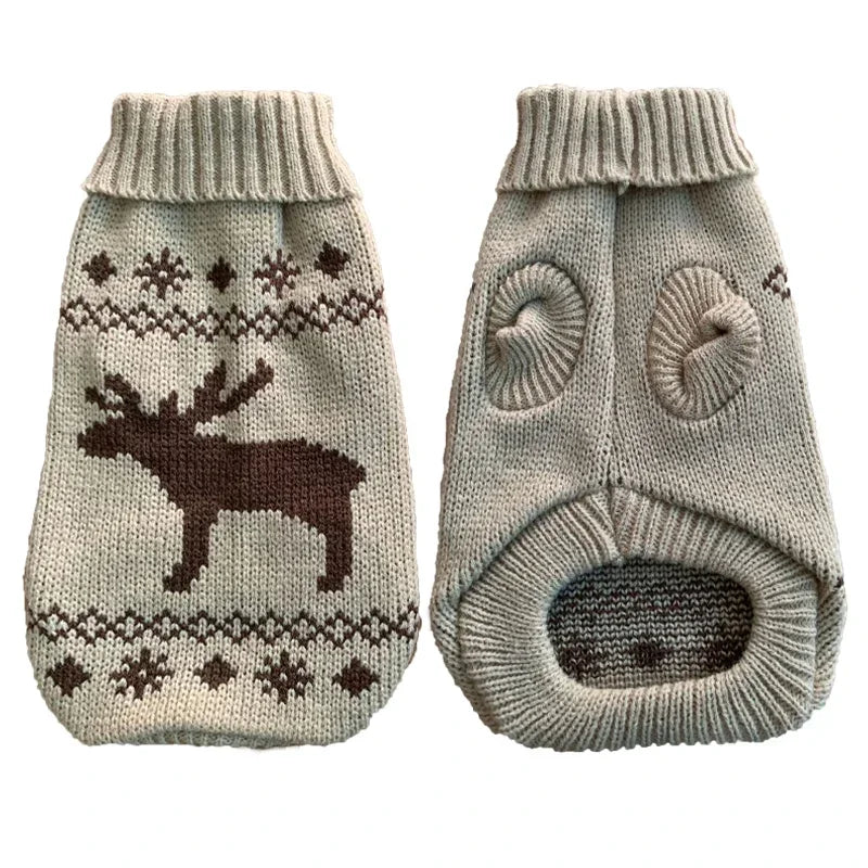 Knitted Winter Dog Sweater – Cozy Pullover for Small & Medium Breeds