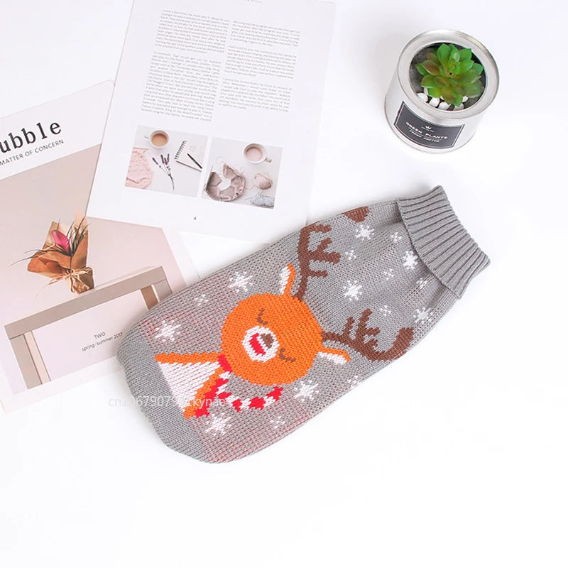 Knitted Winter Dog Sweater – Cozy Pullover for Small & Medium Breeds