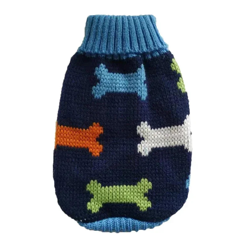 Knitted Winter Dog Sweater – Cozy Pullover for Small & Medium Breeds