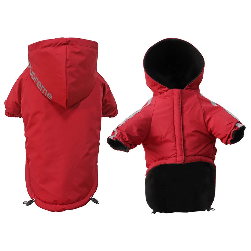 Reflective Waterproof Dog Coat – Hooded Winter Jacket for Small Breeds