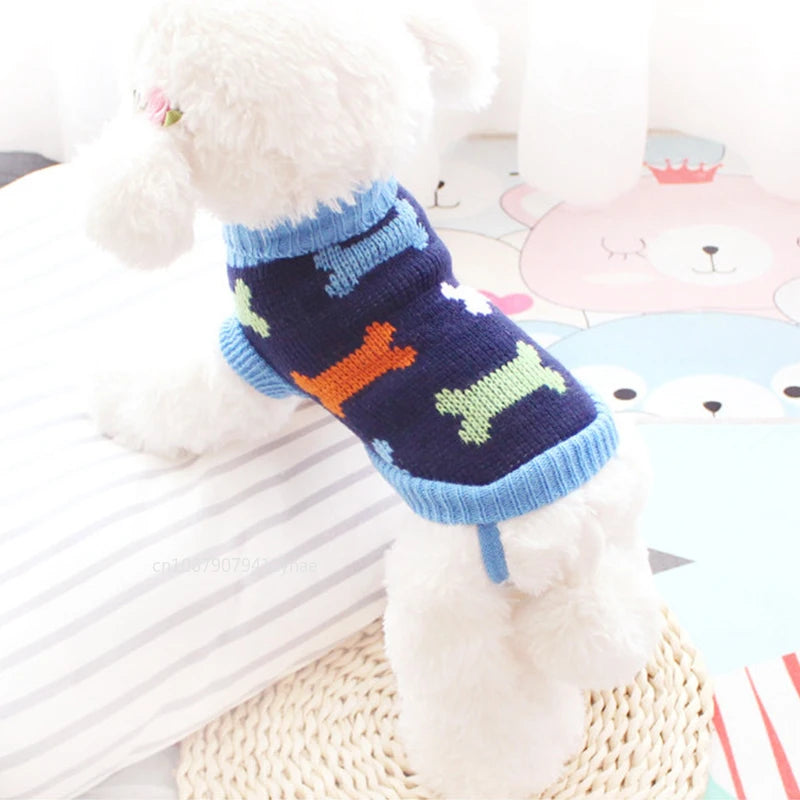 Knitted Winter Dog Sweater – Cozy Pullover for Small & Medium Breeds