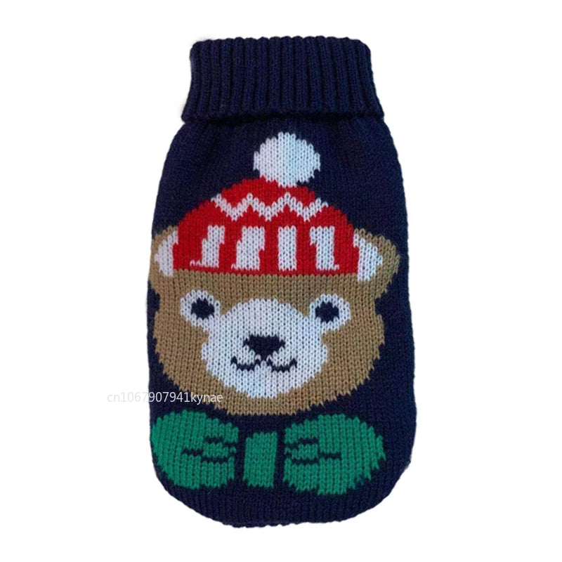 Knitted Winter Dog Sweater – Cozy Pullover for Small & Medium Breeds