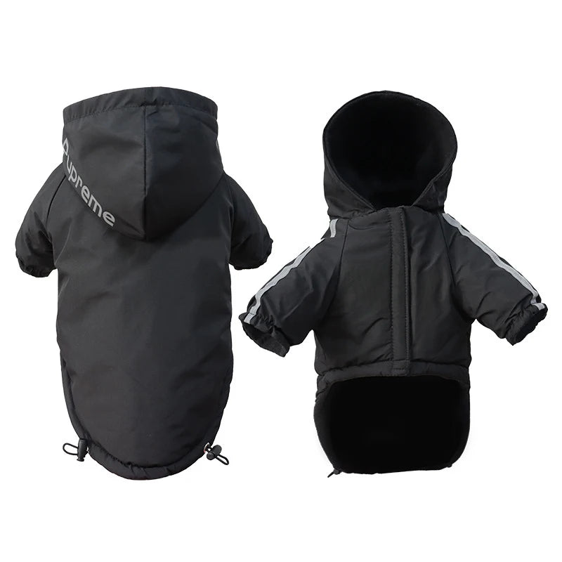 Reflective Waterproof Dog Coat – Hooded Winter Jacket for Small Breeds