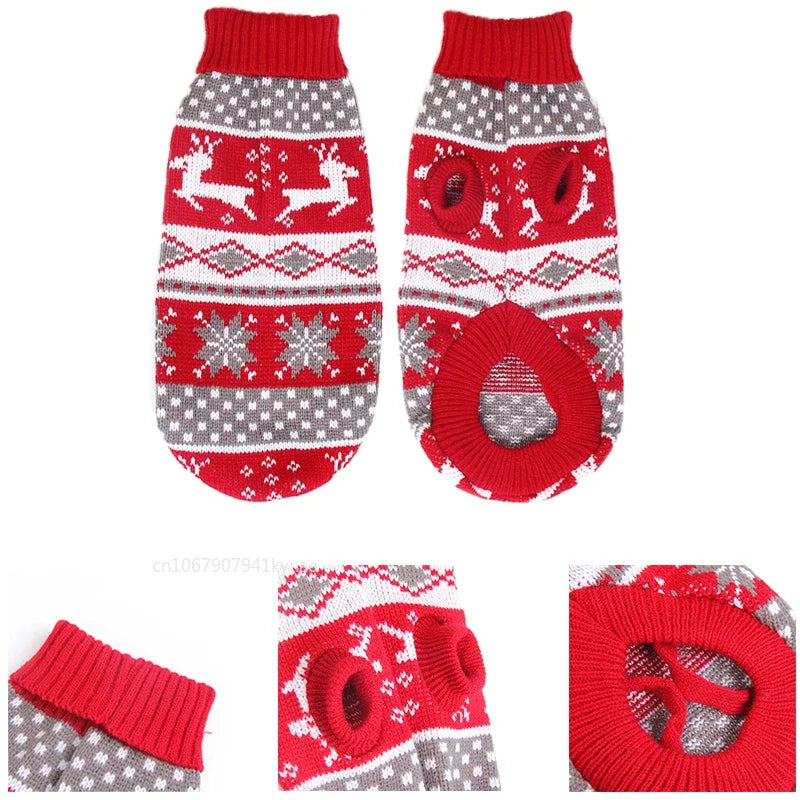 Knitted Winter Dog Sweater – Cozy Pullover for Small & Medium Breeds