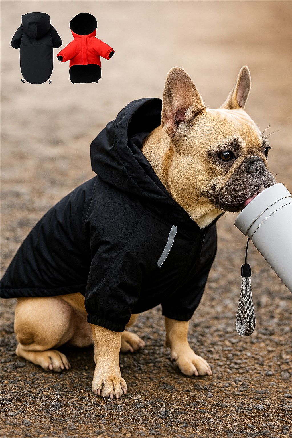 Reflective Waterproof Dog Coat – Hooded Winter Jacket for Small Breeds