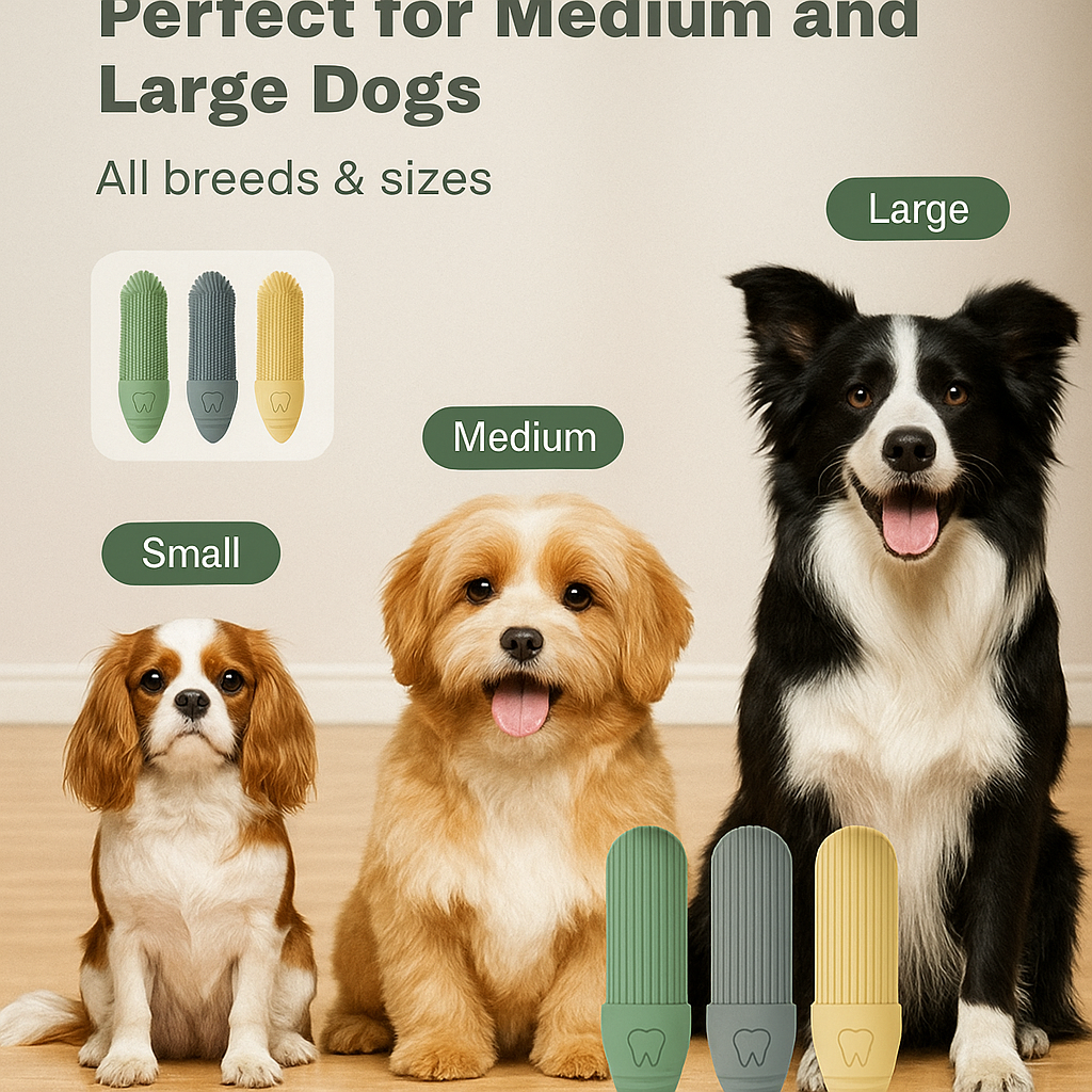 360° Silicone Finger Toothbrush for Dogs & Cats – Gentle Dental Care