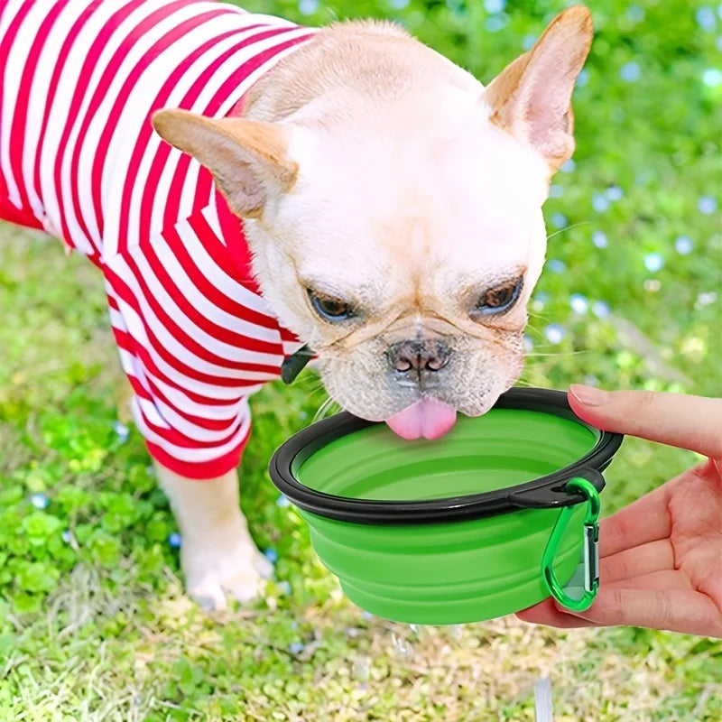 Portable Collapsible Pet Bowl – Foldable Travel Food & Water Bowl for Dogs and Cats