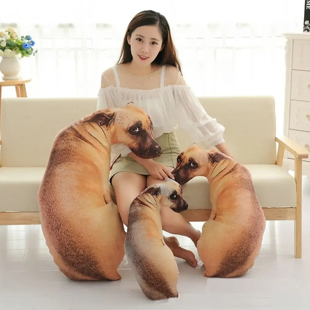 3D Dog-Shaped Pillow – Funny and Realistic Decorative Cushion for Home