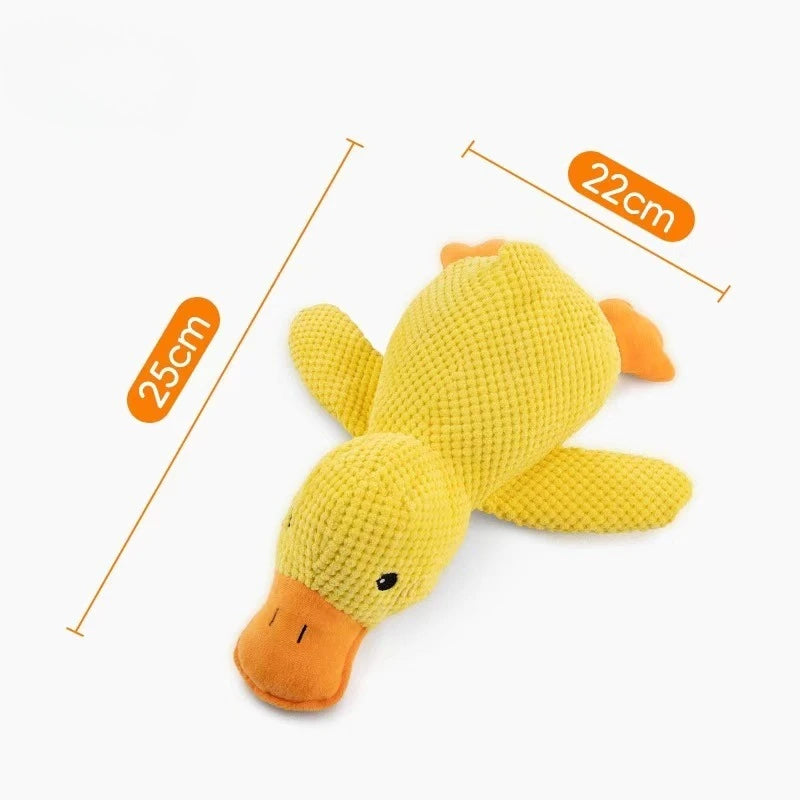 Durable Plush Duck Chew Toy – Indestructible Squeaky Toy for Dogs & Puppies | Soft & Tough Interactive Play Toy