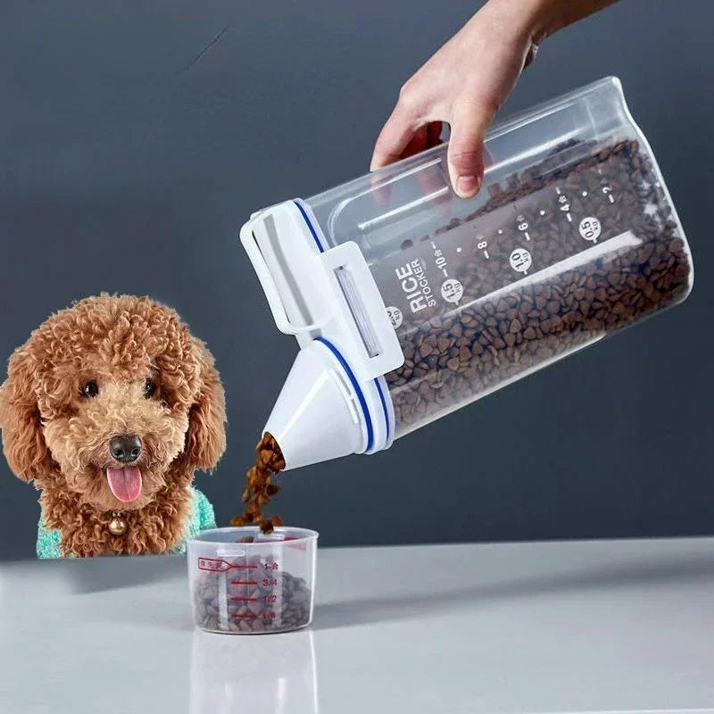 Airtight Pet Food Storage Container with Measuring Cup (1.5kg / 2kg)