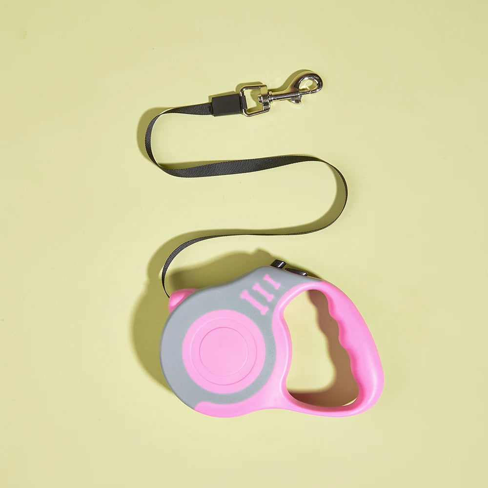 Durable Retractable Dog Leash – 3m/5m Strong Nylon Lead for Small, Medium & Large Dogs