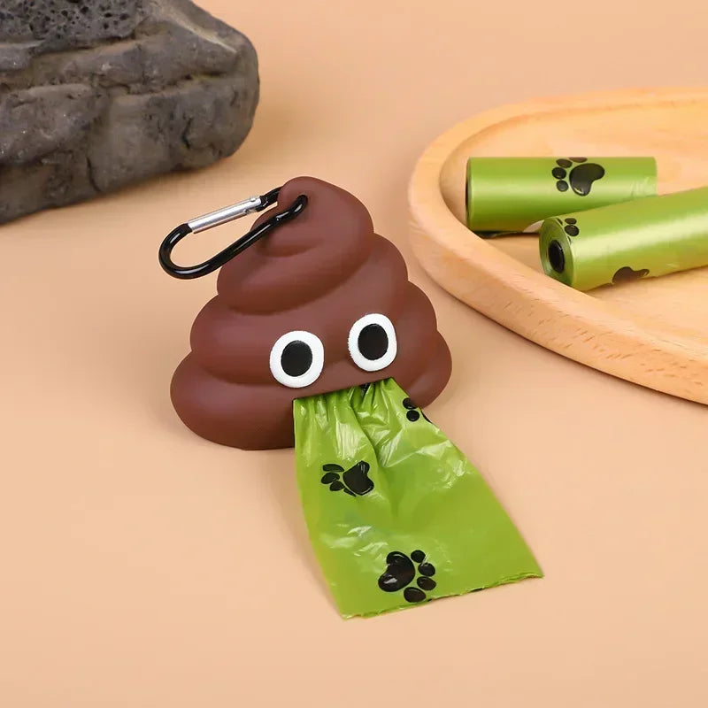 Funny Poop-Shaped Dog Waste Bag Dispenser – Portable & Eco-Friendly