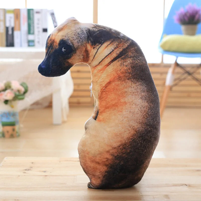 50cm 3D Realistic Dog Plush Pillow – Soft Stuffed Animal Cushion for Home Decor & Gifts