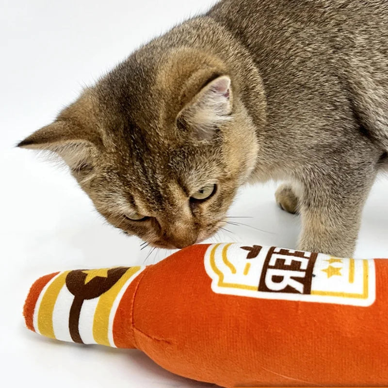 Beer Bottle Plush Dog Toy – Funny Squeaky Chew Toy for Small & Large Dogs | Soft & Durable Gift for Pets