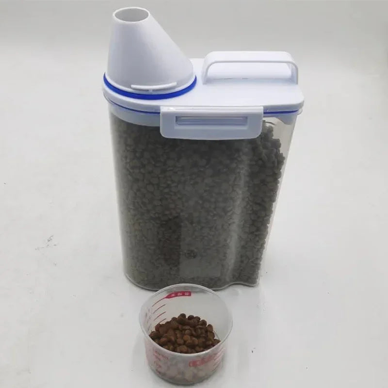 Airtight Pet Food Storage Container with Measuring Cup (1.5kg / 2kg)