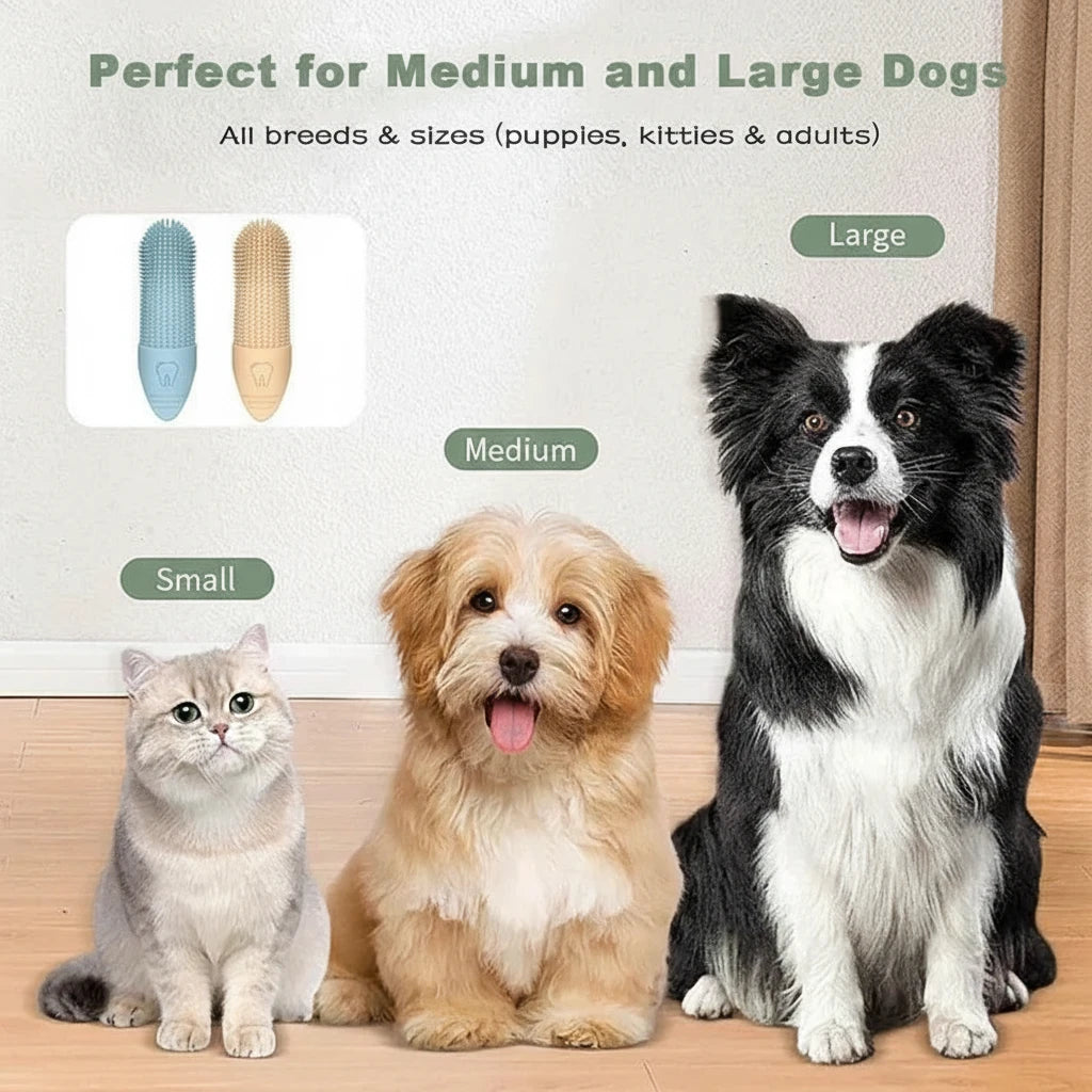 360° Silicone Finger Toothbrush for Dogs & Cats – Gentle Dental Care