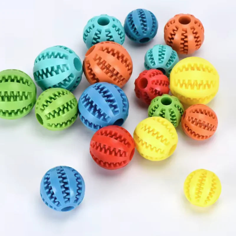 Interactive Rubber Ball for Dogs – Chew Toy & Treat Feeder for Healthy Teeth