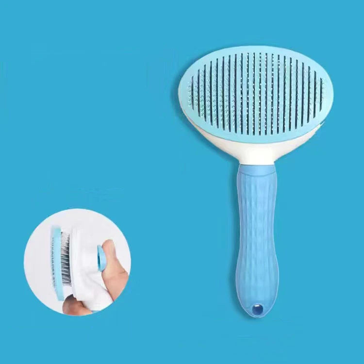Self-Cleaning Pet Brush — Gentle Grooming Comb for Dogs & Cats