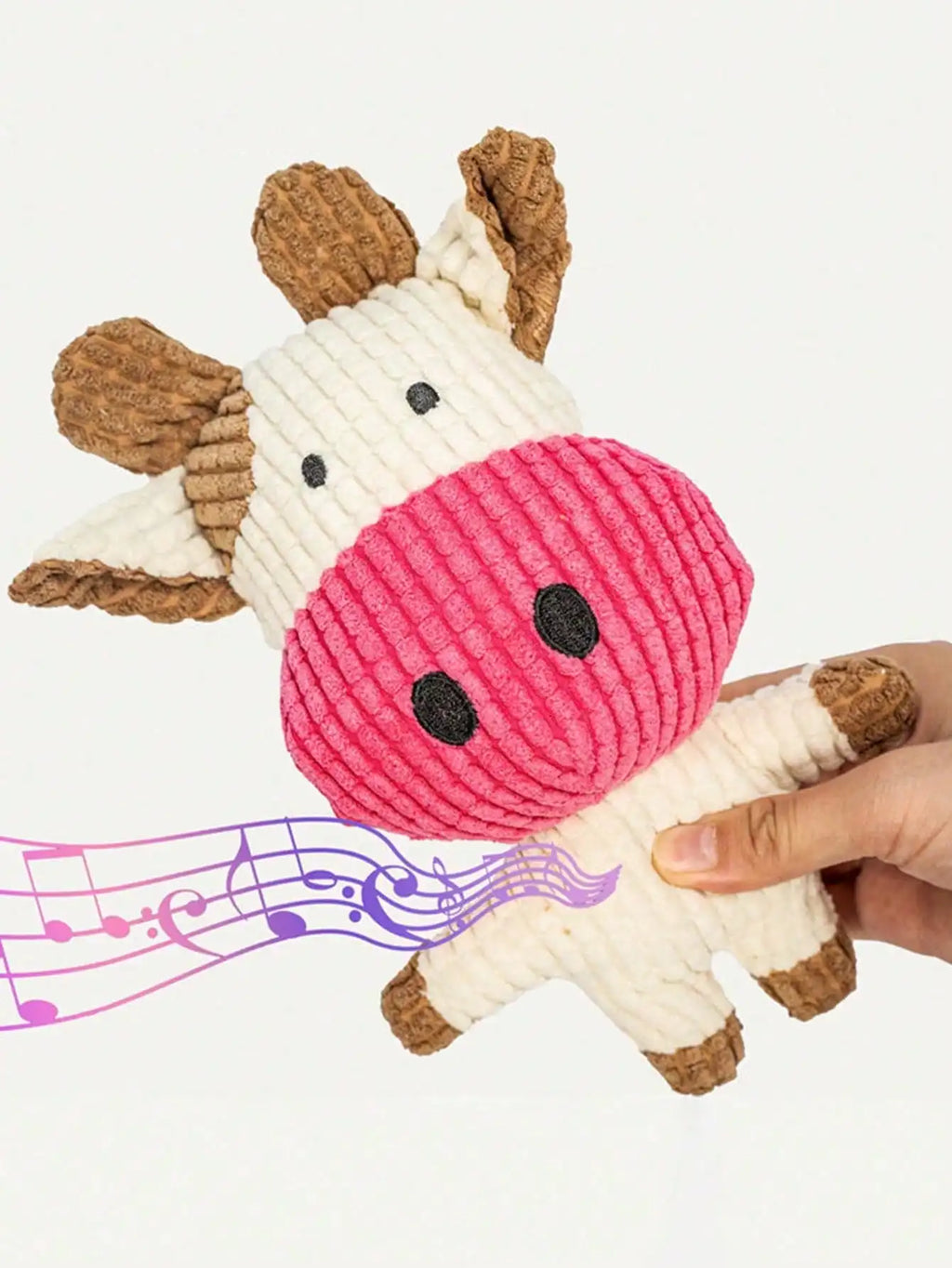 Cute Animal Plush Dog Toy – Soft Squeaky Cow, Rabbit, and Elephant Chew Toys for Pets