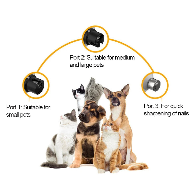 Electric Pet Nail Grinder With LED Light Cat Dogs Nail Clippers USB Rechargeable Paws Nail Cutter Pet Grooming Trimmer Supplies
