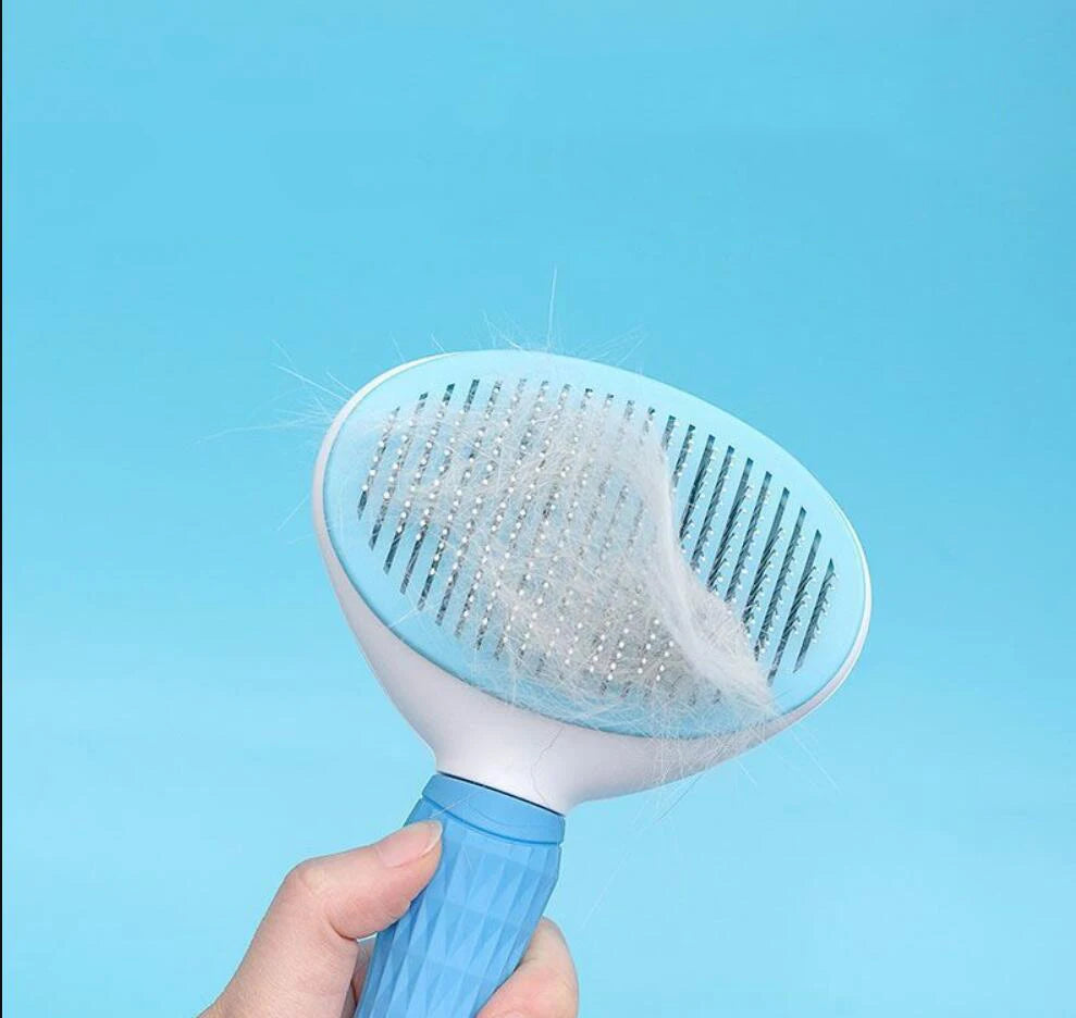 Self-Cleaning Pet Brush — Gentle Grooming Comb for Dogs & Cats