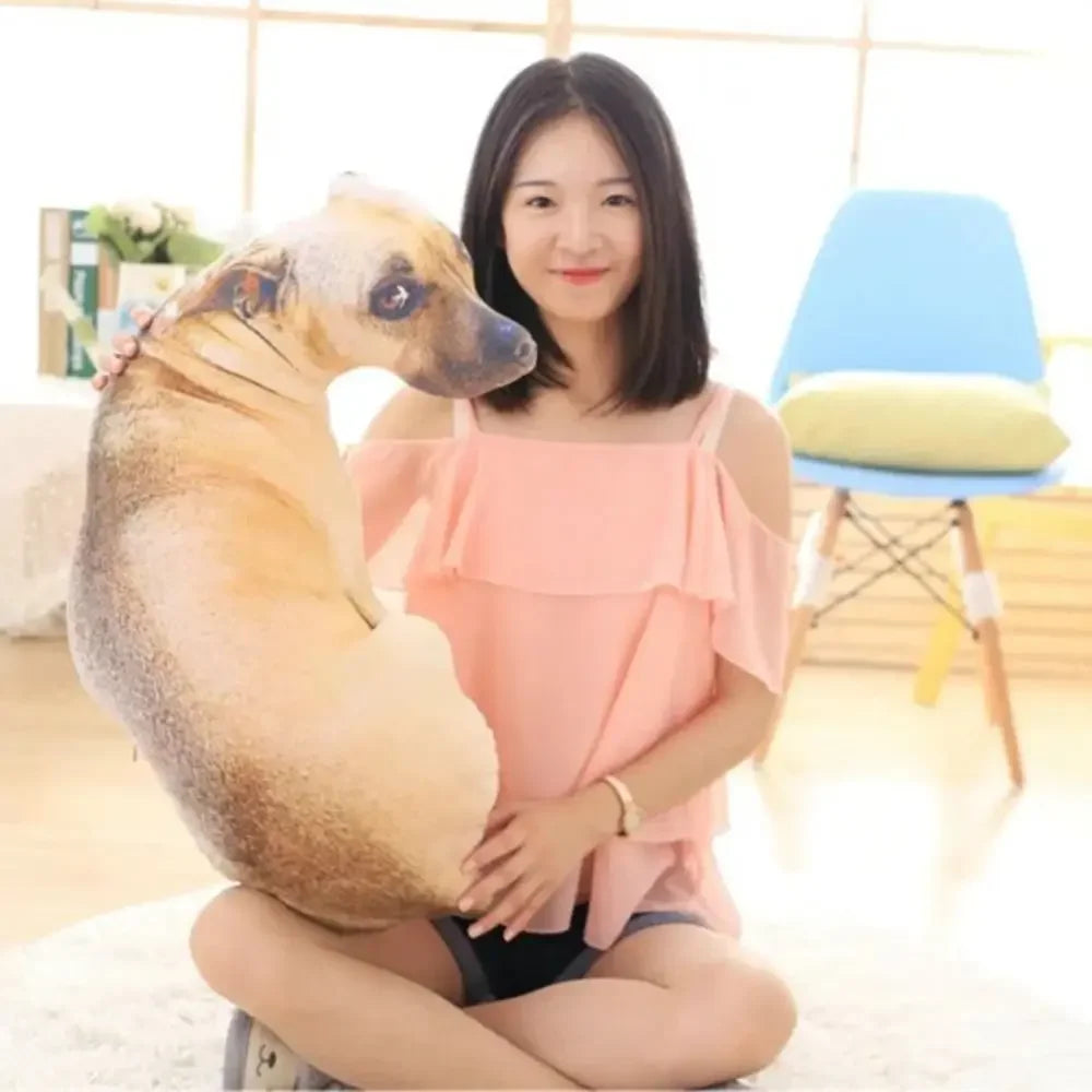 3D Dog-Shaped Pillow – Funny and Realistic Decorative Cushion for Home