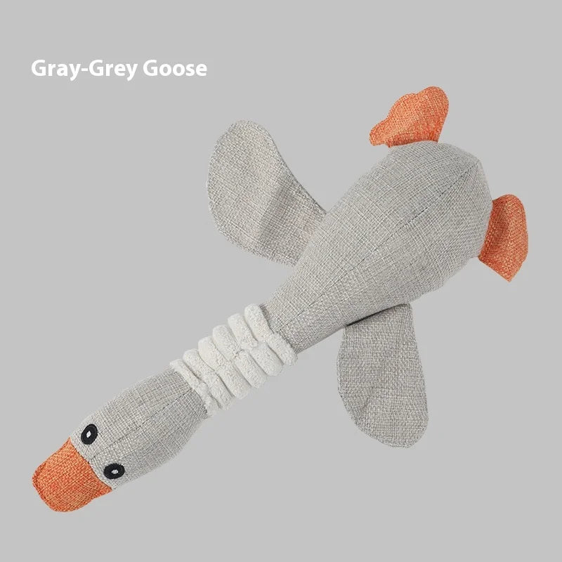 Plush Goose Squeaky Dog Toy – Interactive Chew Toy for Training & Teeth Cleaning