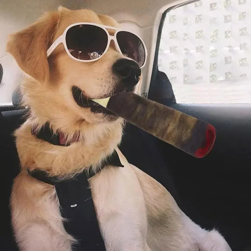 Plush Cigar Dog Toy – Funny Squeaky Chew Toy for Dogs | Durable & Soft Gift for Pets