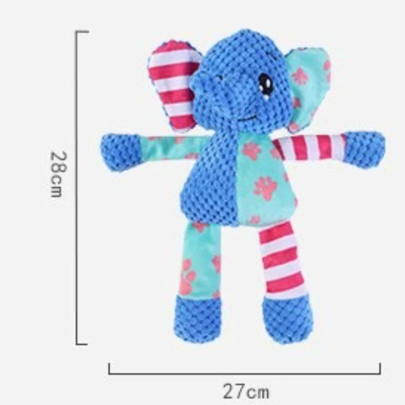 Cute Plush Dog Toy – Squeaky & Bite-Resistant Elephant for Play and Dental Care