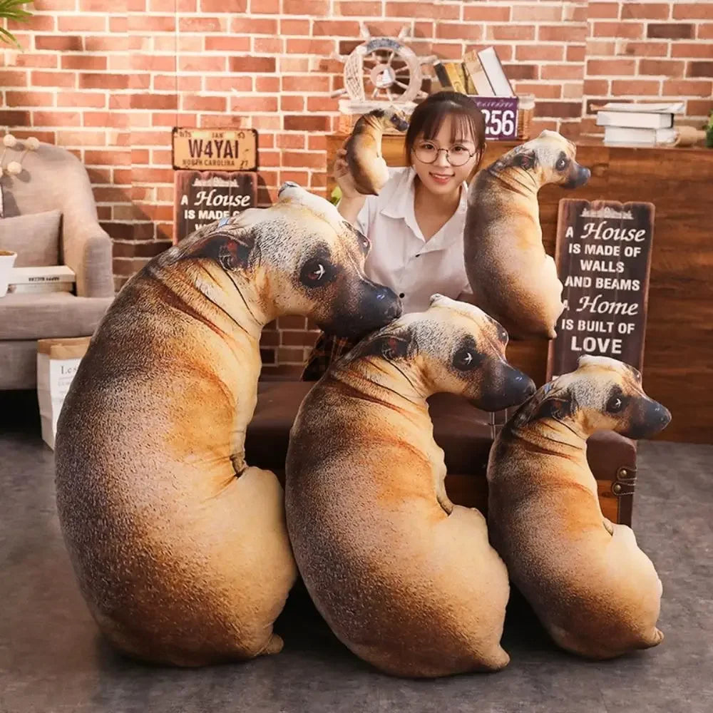 3D Dog-Shaped Pillow – Funny and Realistic Decorative Cushion for Home