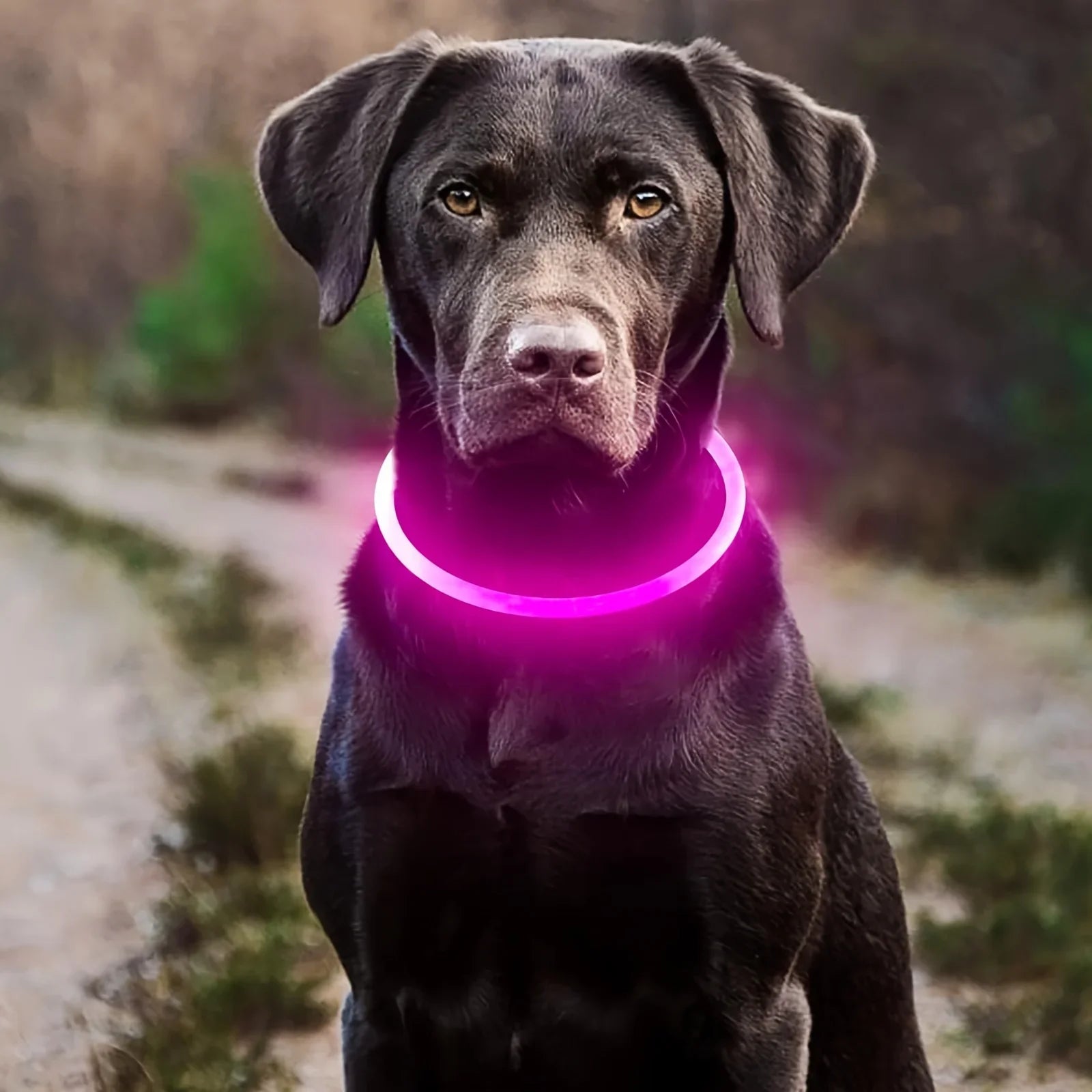 LED Light Dog Collar – USB Rechargeable, Waterproof & Anti-Lost Safety Collar for Night Walks