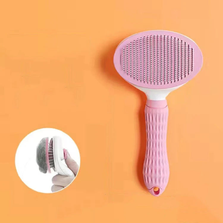 Self-Cleaning Pet Brush — Gentle Grooming Comb for Dogs & Cats