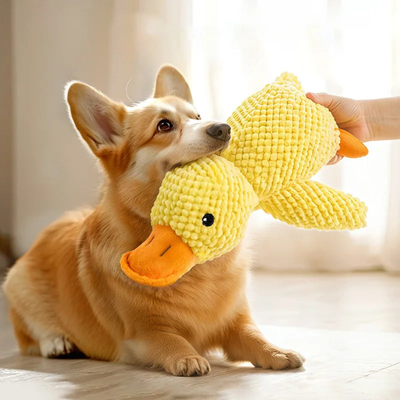 Durable Plush Duck Chew Toy – Indestructible Squeaky Toy for Dogs & Puppies | Soft & Tough Interactive Play Toy