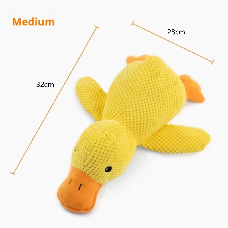 Plush Squeaky Duck Toy – Interactive Cuddle Buddy for Dogs
