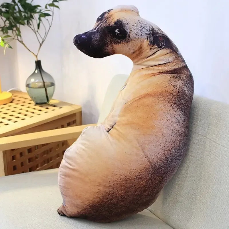 3D Dog-Shaped Pillow – Funny and Realistic Decorative Cushion for Home