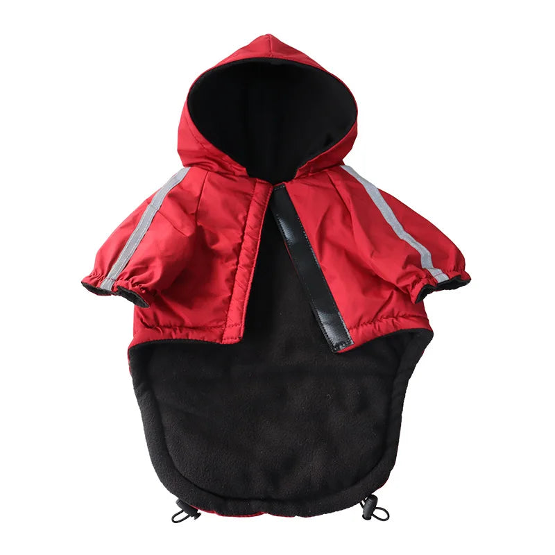 Reflective Waterproof Dog Coat – Hooded Winter Jacket for Small Breeds