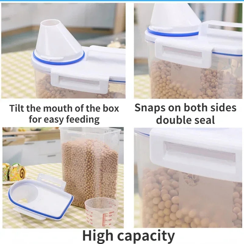Airtight Pet Food Storage Container with Measuring Cup (1.5kg / 2kg)