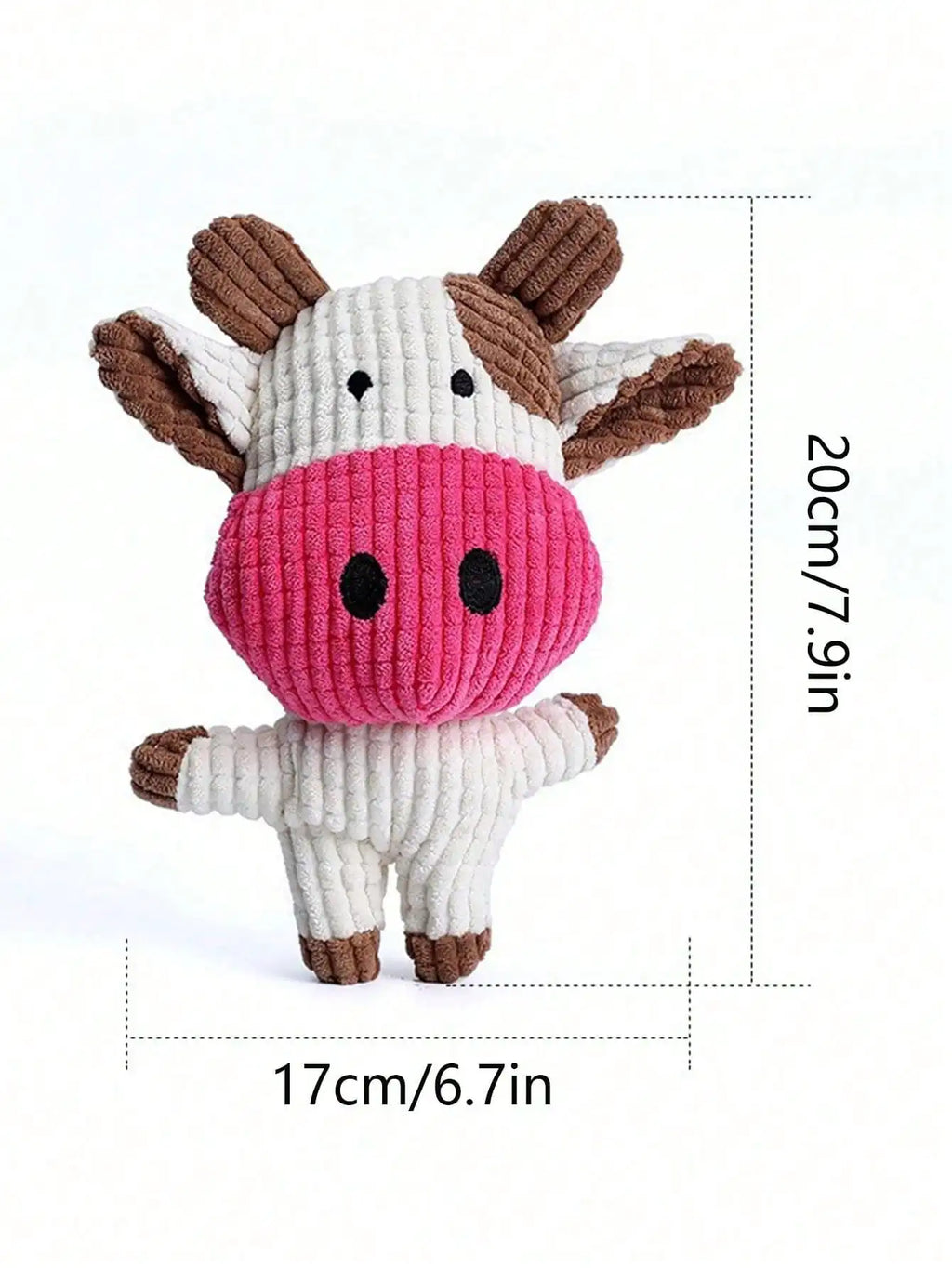 Cute Animal Plush Dog Toy – Soft Squeaky Cow, Rabbit, and Elephant Chew Toys for Pets