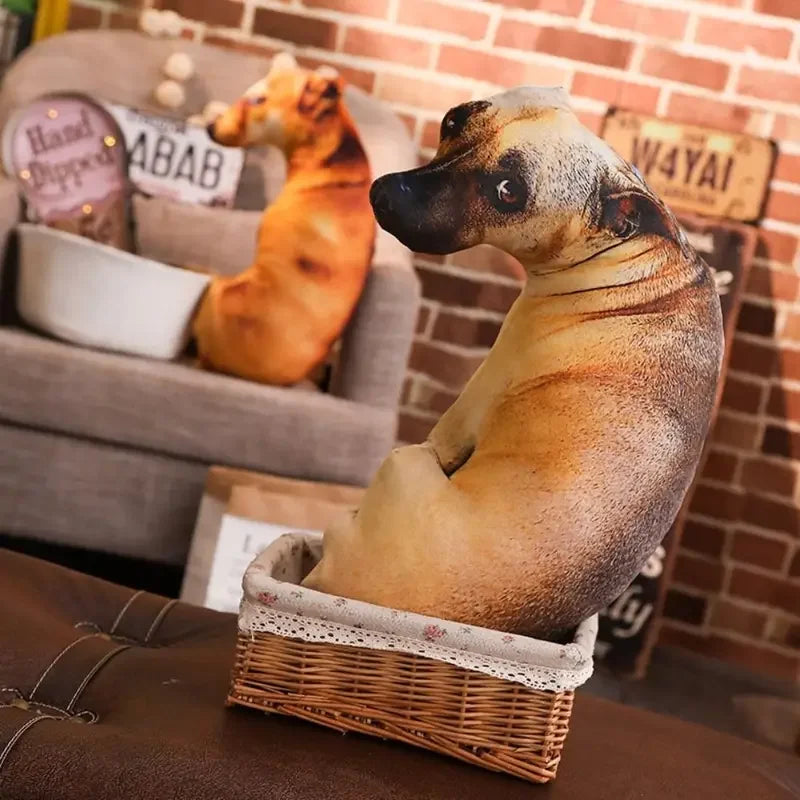 3D Dog-Shaped Pillow – Funny and Realistic Decorative Cushion for Home