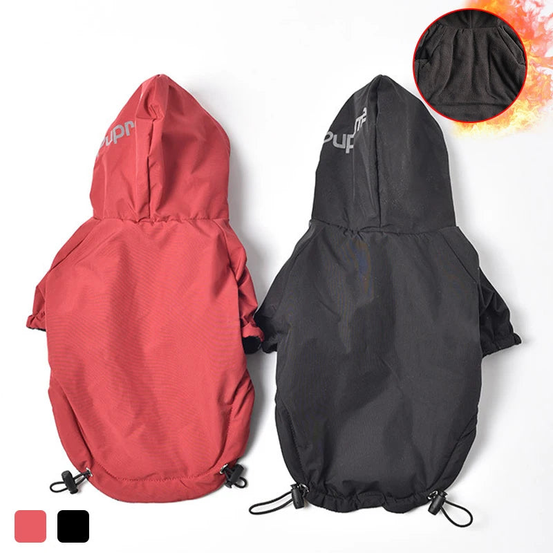 Reflective Waterproof Dog Coat – Hooded Winter Jacket for Small Breeds