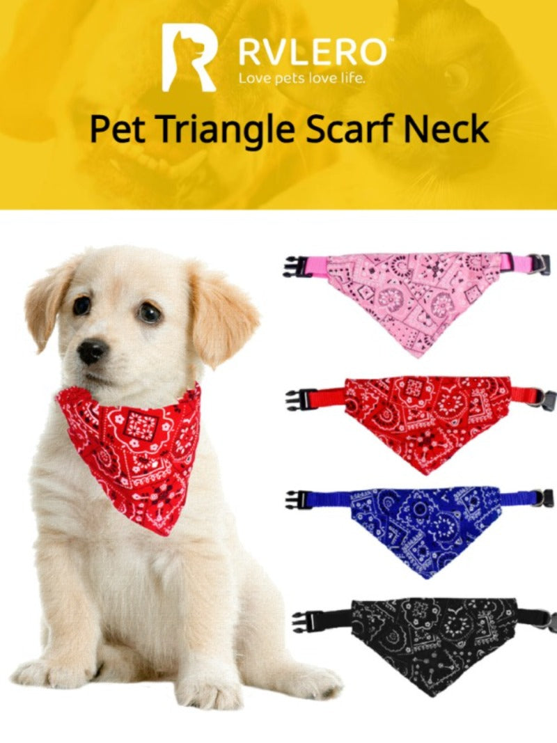 Adjustable Pet Bandana Collar – Stylish Triangle Scarf for Dogs & Cats