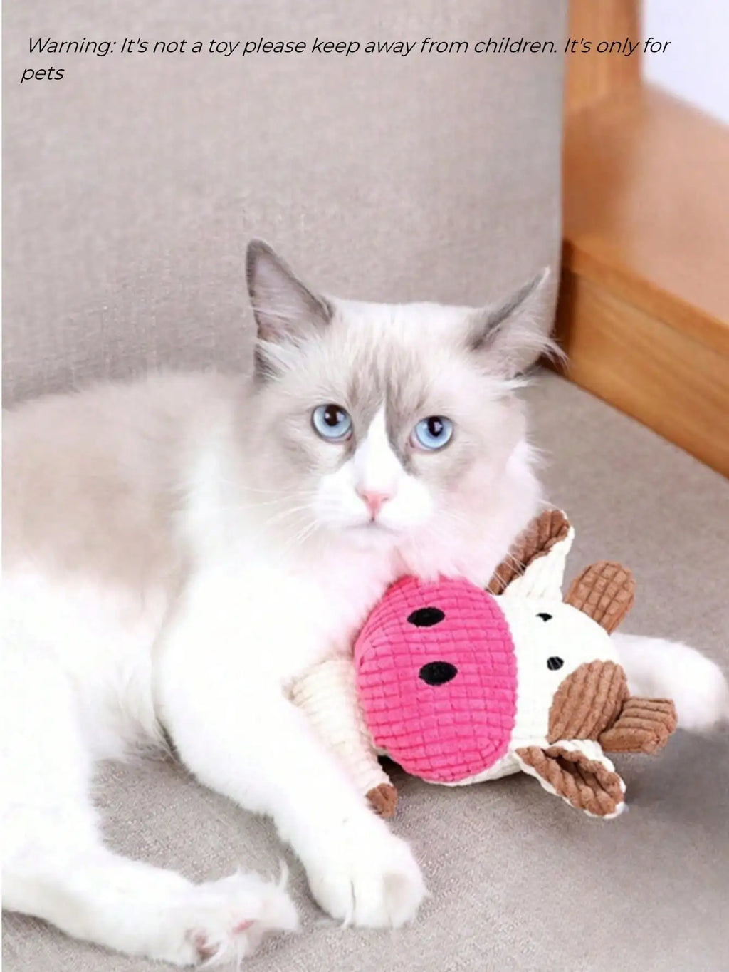 Cute Animal Plush Dog Toy – Soft Squeaky Cow, Rabbit, and Elephant Chew Toys for Pets